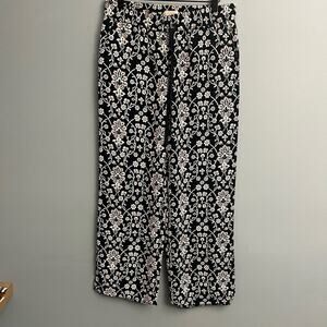 LOFT Drawstring Wide Leg Pants